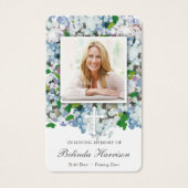Gebed Kaarten | Hydrangea en kruis Visitekaartje (Voorkant)