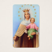 Gebed Kaarten | Onze-Lieve-Vrouw Mt Carmel Visitekaartje (Voorkant)