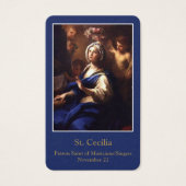 Gebed Kaarten | Saint Cecilia Visitekaartje (Voorkant)
