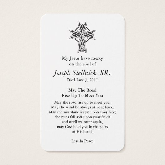 Gebed Kaarten | Shamrock 2 Visitekaartje (Achterkant)