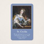 Gebed Kaarten | Sint-Cecilia 1 Visitekaartjes (Voorkant)
