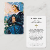 Gebed Kaarten | St Angela Merici Visitekaartje (Voorkant / Achterkant)