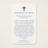 Gebed Kaarten | St Anthony 02 Visitekaartjes (Achterkant)