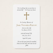 Gebed Kaarten | St Christopher Visitekaartje (Achterkant)