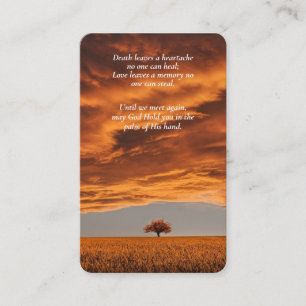 Gebed Kaarten Tranquil Field Deluxe Visitekaartje