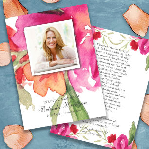 Gebed Kaarten Waterverf Florals Maxi Visitekaartje