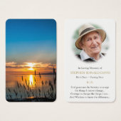 Gebed Kaarten | Zonsondergang riet Visitekaartje (Voorkant /achterkant)