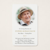 Gebed Kaarten | Zonsondergang riet Visitekaartje (Achterkant)
