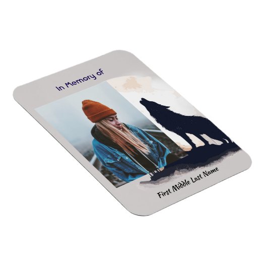 Gebed Lone Wolf Howling Dier Magneet (Rechterzijde)