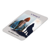 Gebed Lone Wolf Howling Dier Magneet (Linkerzijde)
