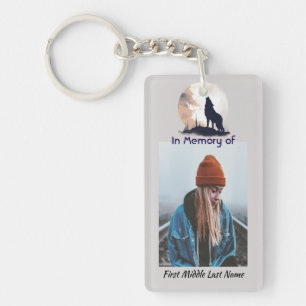 Gebed Lone Wolf Howling Dier Sleutelhanger