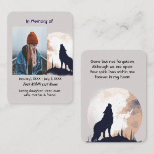 Gebed Lone Wolf Howling Dier Visitekaartje