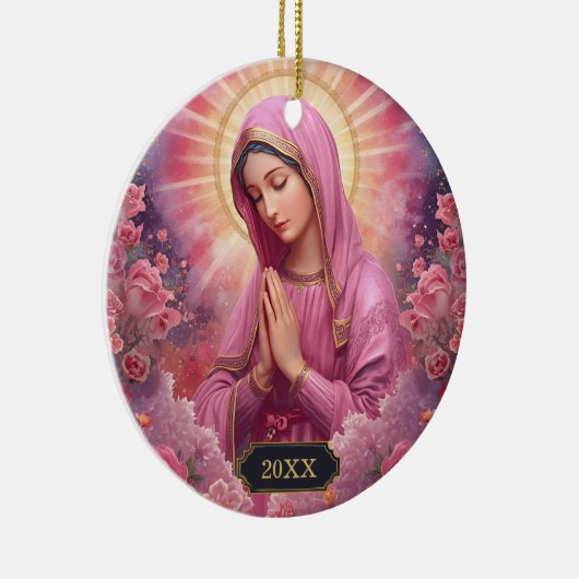 Gebed Maagd Maria Kerst Ornamenten (Rechts)