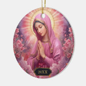 Gebed Maagd Maria Kerst Ornamenten (Links)