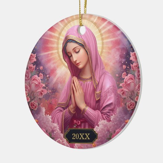 Gebed Maagd Maria Kerst Ornamenten (Links)