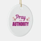 Gebed met autoriteit, Keramische Cirkel Ornament (Rechts)