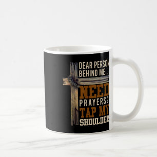 Gebed Nodig Tik Op Mijn Schouder Christelijke Mann Koffiemok