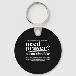 Gebed Nodig Tik Op Mijn Schouder Christelijke Mann Sleutelhanger