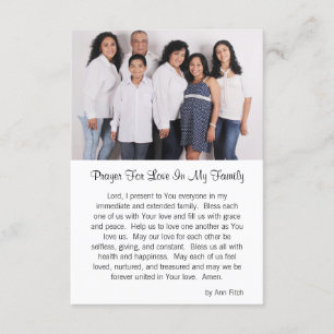 Gebed om liefde in mijn familie Foto Gebed Kaart