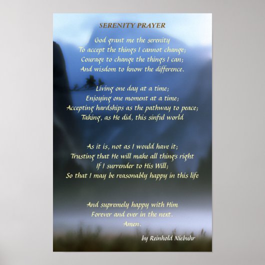 Gebed om Sereniteit Poster (Voorkant)