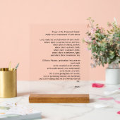 Gebed om Vrede van Sint-Franciscus van Assisi Acryl Bord (Huwelijk)