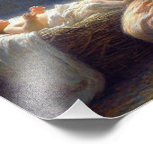 Gebed over baby Jesus Foto Afdruk (Hoek)