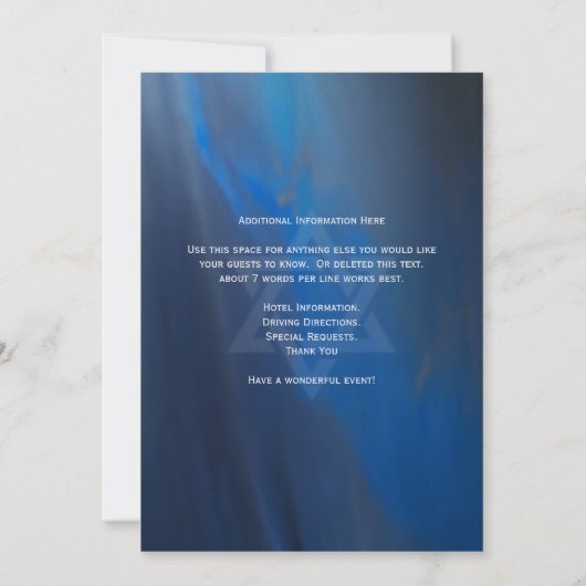 Gebed Shawls uitnodiging (Achterkant)