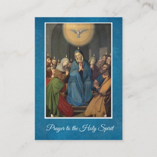 Gebed tot de Heilige Geest Gezegend Maagd Heilige  Visitekaartje (Voorkant)