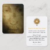 Gebed tot het Heilig Aanschijn van Jezus Visitekaartje (Voorkant / Achterkant)