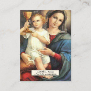 Gebed tot St. Monica Maagd Maria Jezus Communie Plaatskaartje