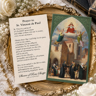 Gebed tot St. Vincentius van Paulus katholieke pri Visitekaartje