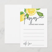 Gebed voor Baby shower Wens Kaart Zomer Citroenen (Voorkant / Achterkant)