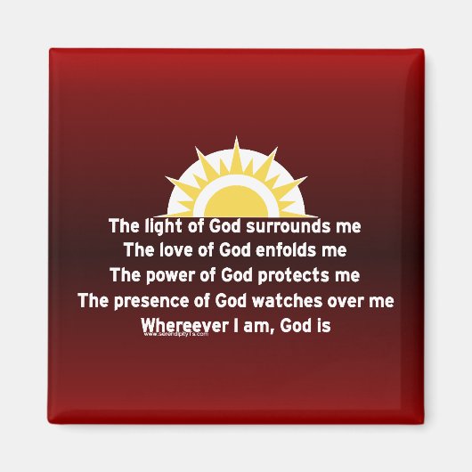 Gebed voor bescherming magneet (Voorkant)