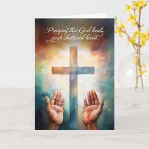 Gebed voor een gebroken hart, open handen voor God Kaart