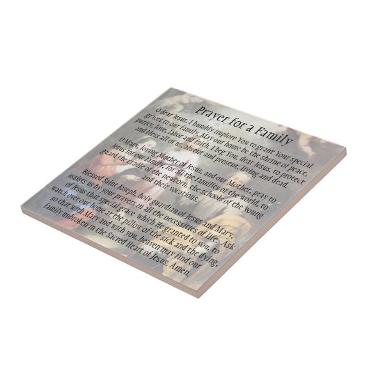 Gebed voor een gezin tegeltje (Zijkant)