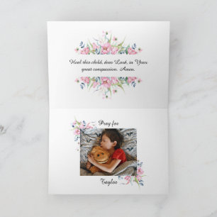 Gebed voor kinderen met kanker  kaart