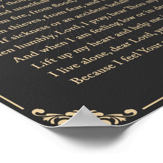 Gebed voor mensen die alleen wonen poster (Hoek)