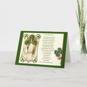 Gebed voor St. Patrick's Day Religieuze Shamrocks Kaart