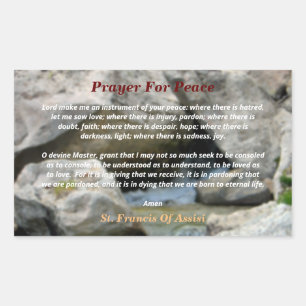 gebed voor vrede rechthoekige sticker