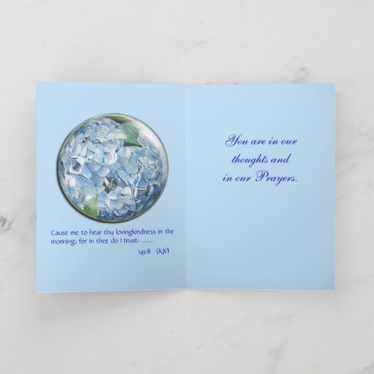 Gebeden - blauwe hortensia - elke gelegenheid aanp kaart (Binnen)