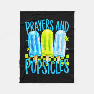 Gebeden en ijslolly's schattige christelijke zomer fleece deken