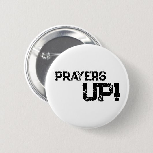 Gebeden omhoog - Button White (Voorkant /achterkant)