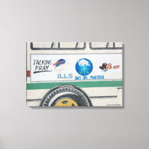 GEBEDEN UITSPREKEN. KWALEN, ZEG..JE...GEBEDEN, JON CANVAS AFDRUK