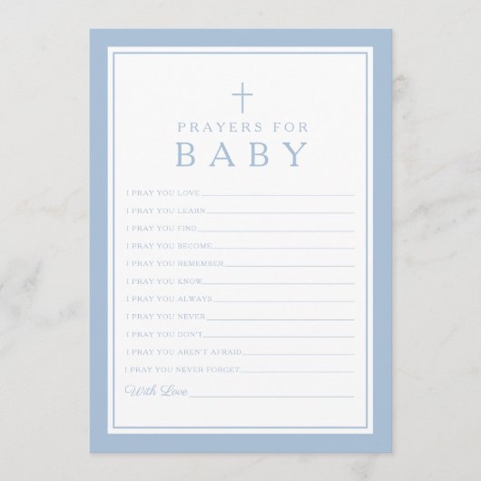 Gebeden voor babydoop advieskaart (Voorkant)
