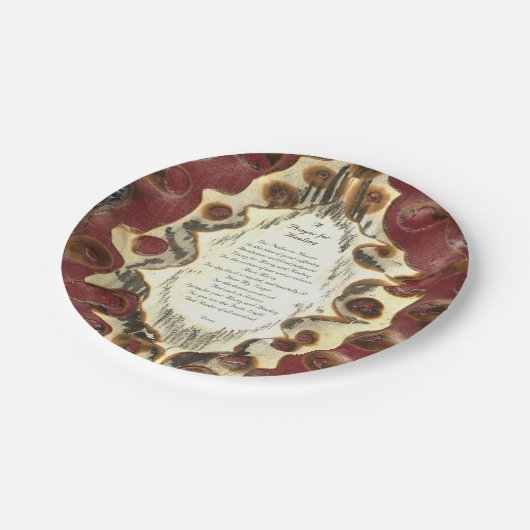 gebeden voor de helling papieren bordje (Gekanteld)