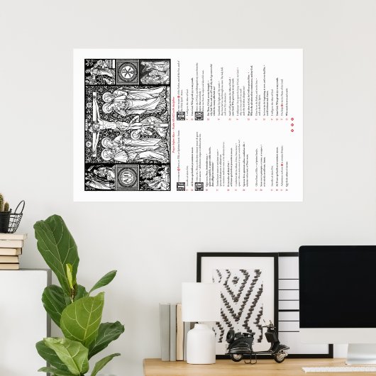 Gebeden voor massaal Poster (Latijn en Engels) (Thuiskantoor)