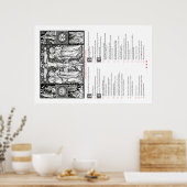 Gebeden voor massaal Poster (Latijn en Engels) (Keuken)