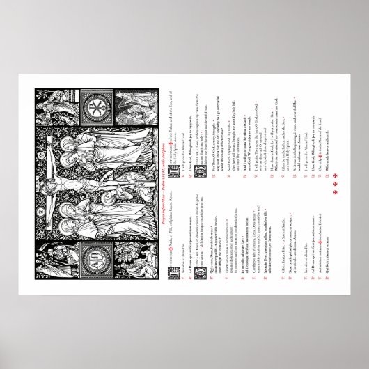 Gebeden voor massaal Poster (Latijn en Engels) (Voorkant)