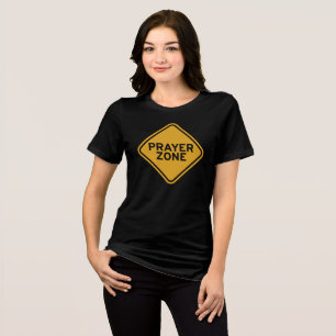 Gebeds zone – Stop en praat met God Tri-Blend Shirt