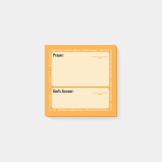 Gebedsbriefjes (Sinaasappel) Post-it® Notes (Voorkant)